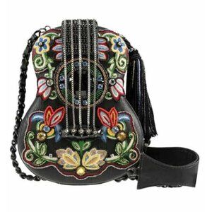 Mary Frances “Classical Vibe” Guitar Player Beaded Cowgirl Purse 🎸✨